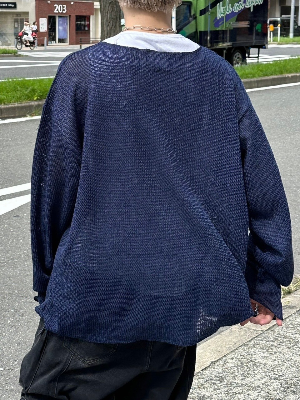 受注制【Chikashitsu +】wide neck light knit (4color) | OUR