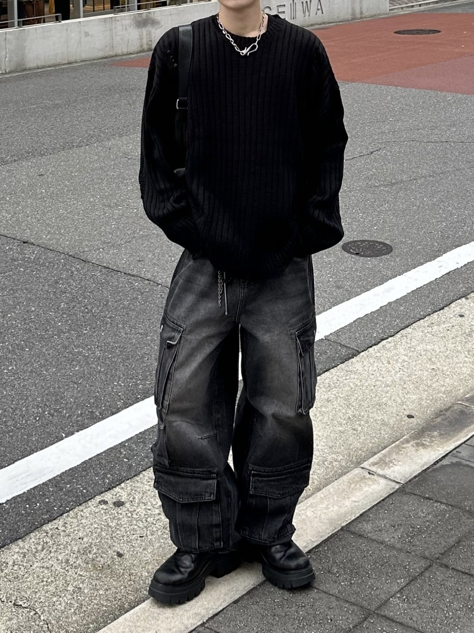 大阪店WEB限定【Chikashitsu +】overfit damage knit (3color)