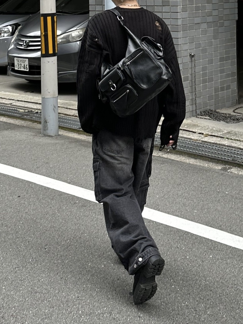 大阪店WEB限定【Chikashitsu +】overfit damage knit (3color)