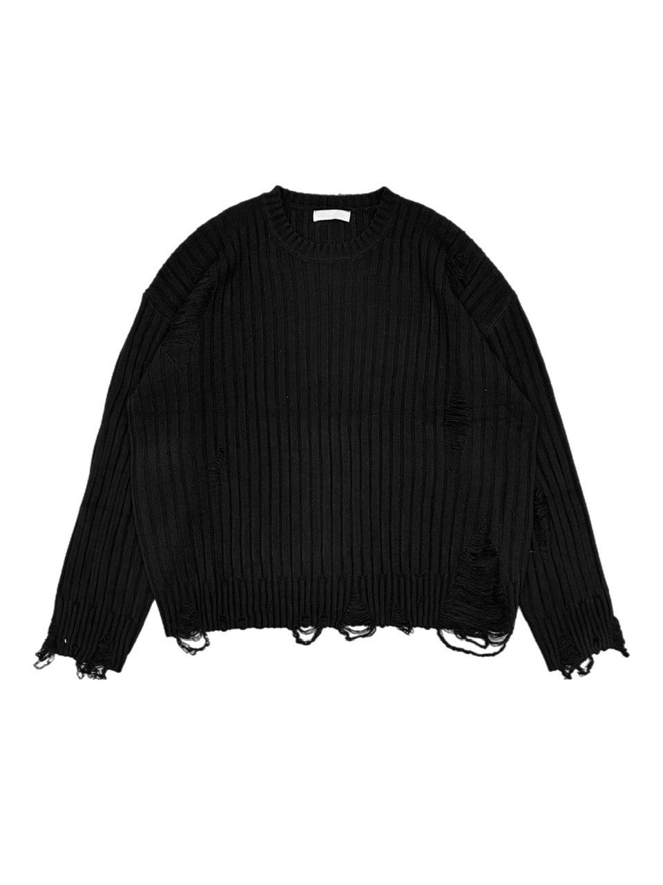 大阪店WEB限定【Chikashitsu +】overfit damage knit (3color)