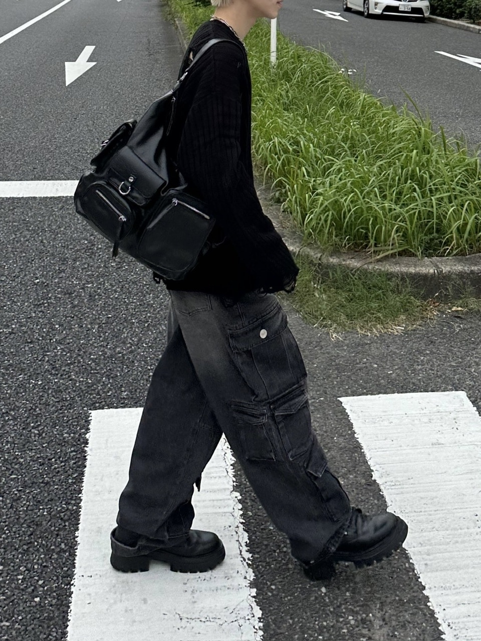 大阪店WEB限定【Chikashitsu +】overfit damage knit (3color)