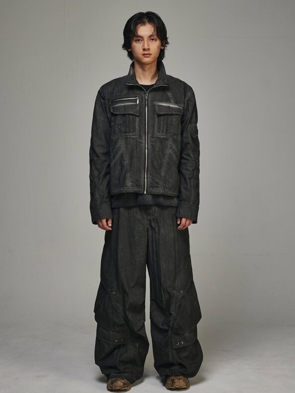 ジャケット・アウター BLR Dyed Multi-Pocket Nylon Work Jacket BLR BLUER】DYED MULTI-POCKET NYLON WORK JACKET | OUR BRAND,BLR