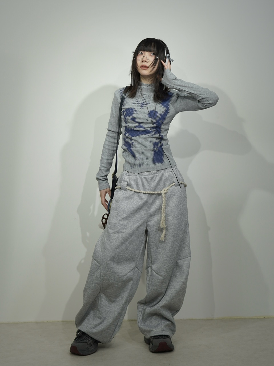 トップス 80's UNIVERSAL STUDIOS Florida SWEAT 受注制【Nerd out XU】waist rope loose sweat pants (2color