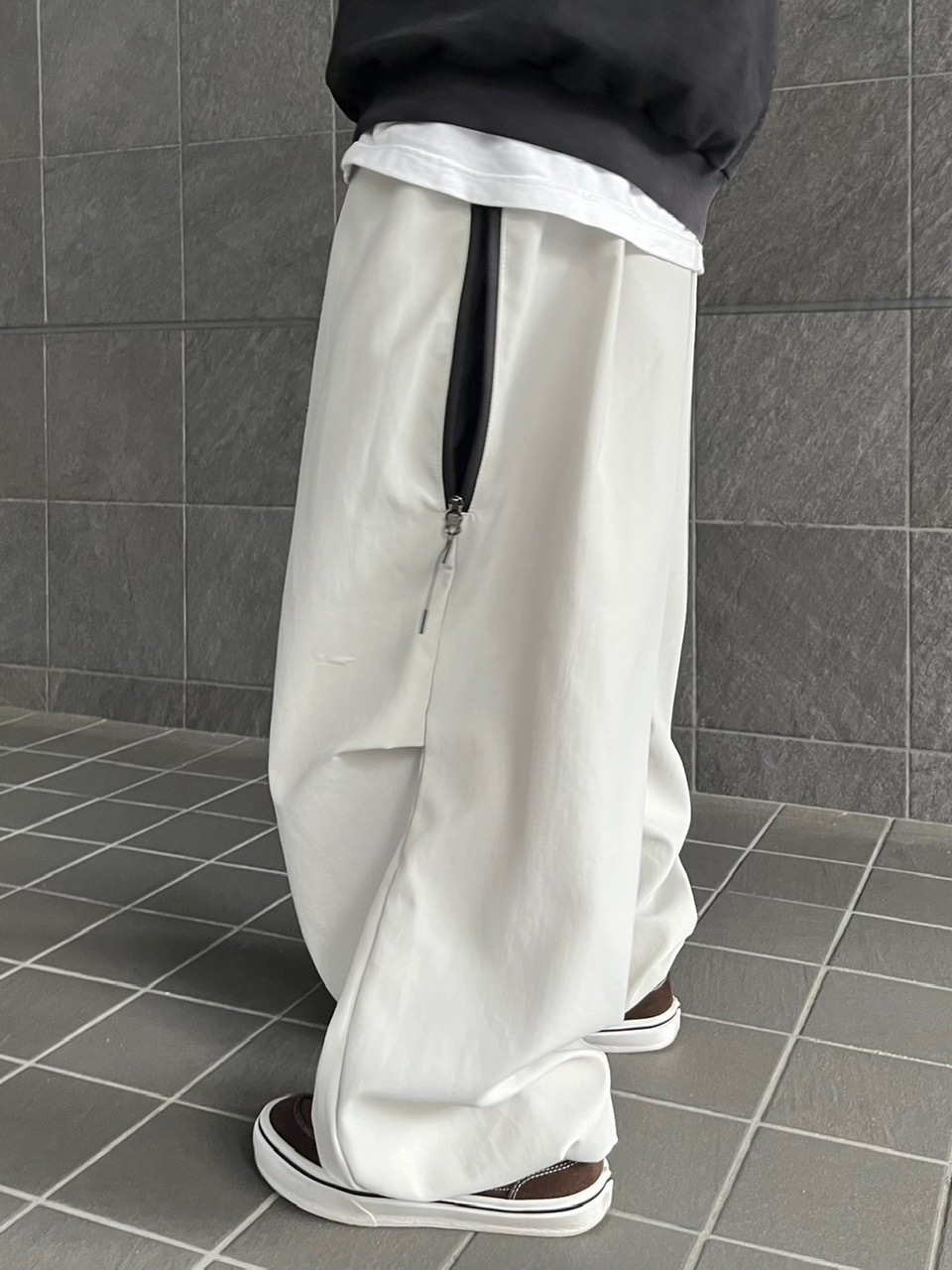 受注制【youll】bi-color wide jogger pants (2color)