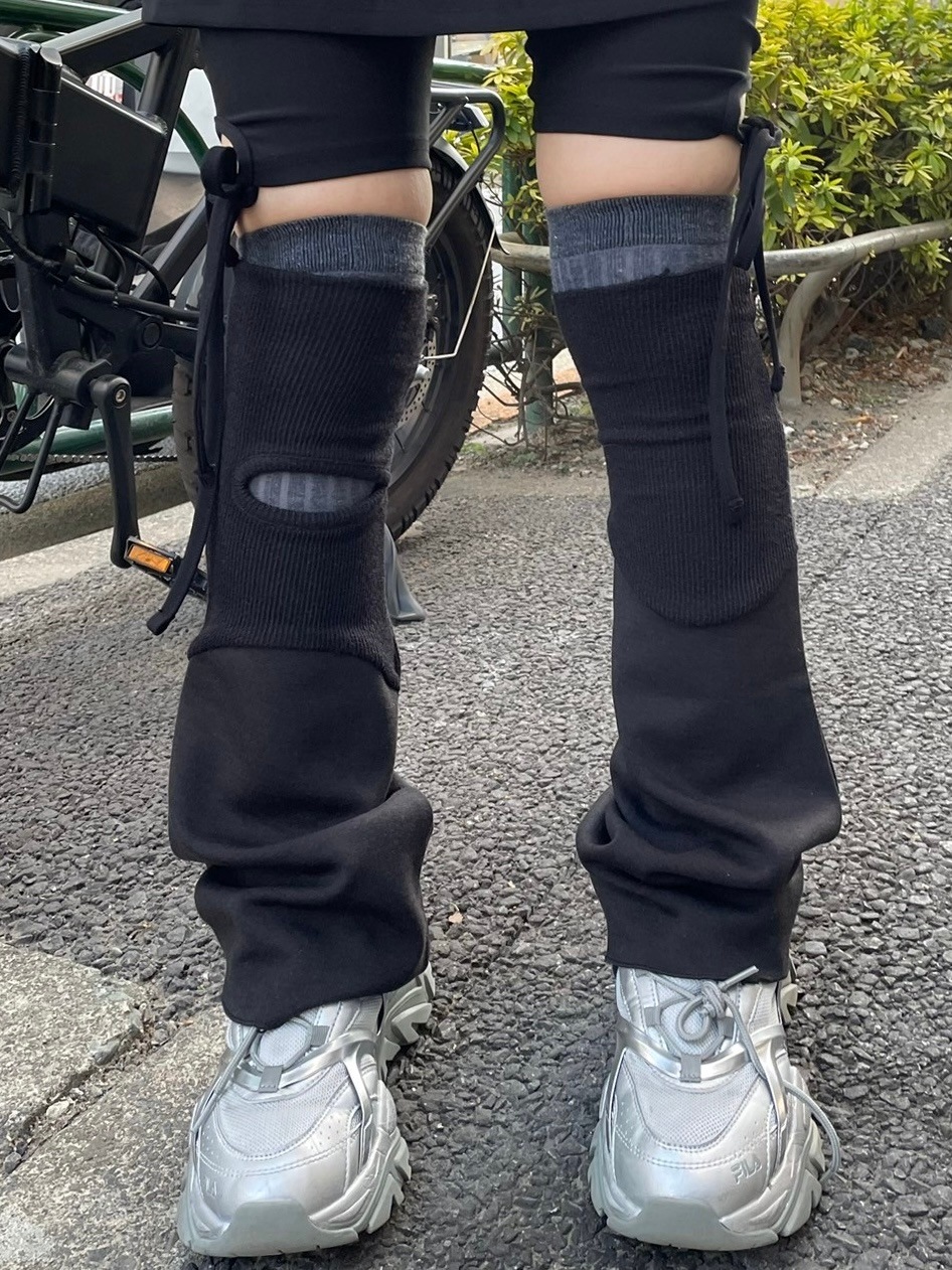 受注制【nmtc +】bi-color slit leg warmer (3color) | OUR