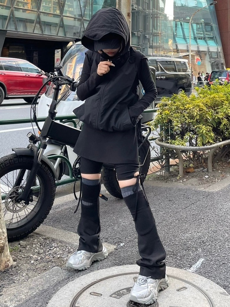 受注制【nmtc +】bi-color slit leg warmer (3color)