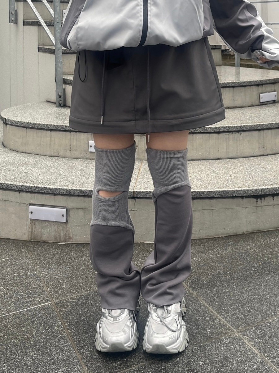 受注制【nmtc +】bi-color slit leg warmer (3color)