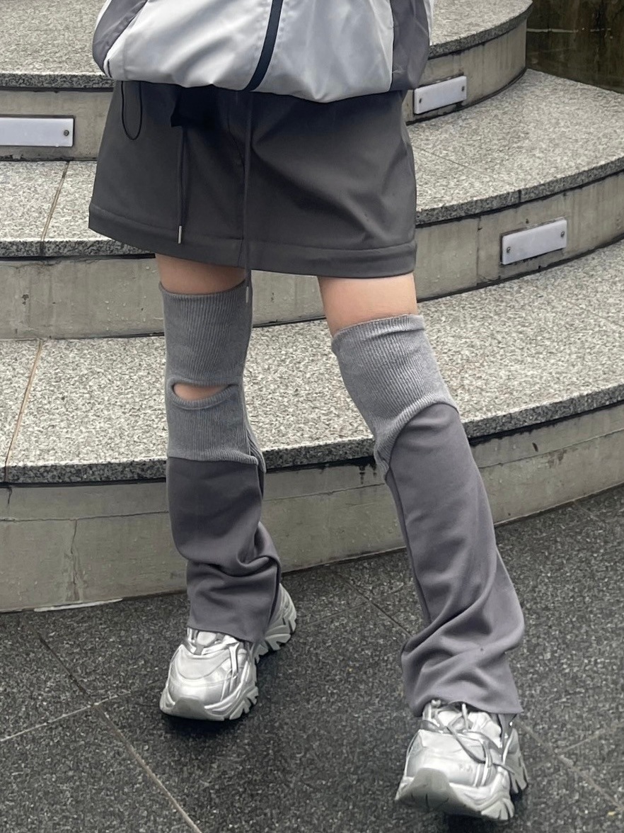 受注制【nmtc +】bi-color slit leg warmer (3color) | OUR