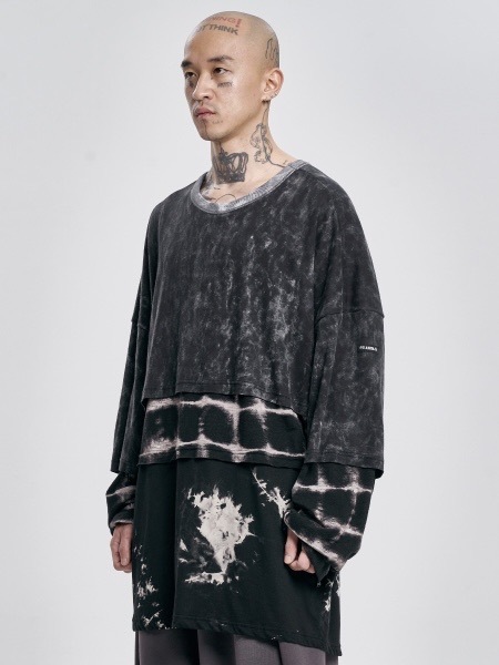 【AJO AJOBYAJO】24SS★ Tie-Dye Pleats Jacket AJO AJOBYAJO】24SS☆ Tie-Dye Pleats Jacket