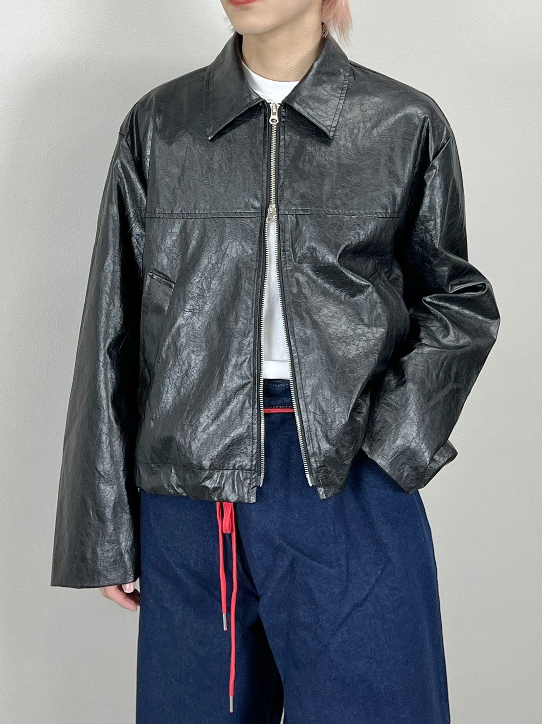受注制【Chikashitsu +】leather short blouson | OUR BRAND