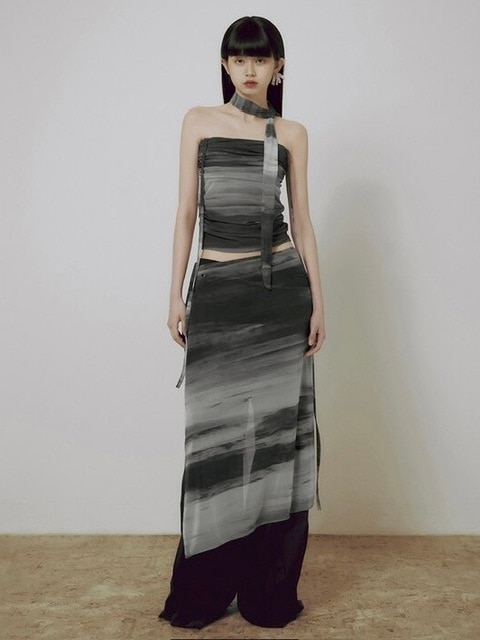 FLAREUP】Sheer Jovian Wrap Skirt | OUR BRAND,FLAREUP | PRESSING