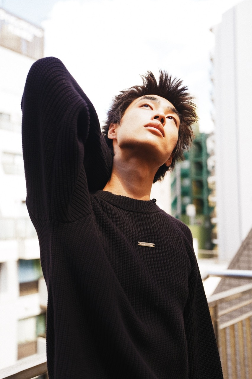 【CS】【Chikashitsu +】 mockneckdamageknit CS】mock neck damage knit (black) | OUR BRAND,Chikashitsu +