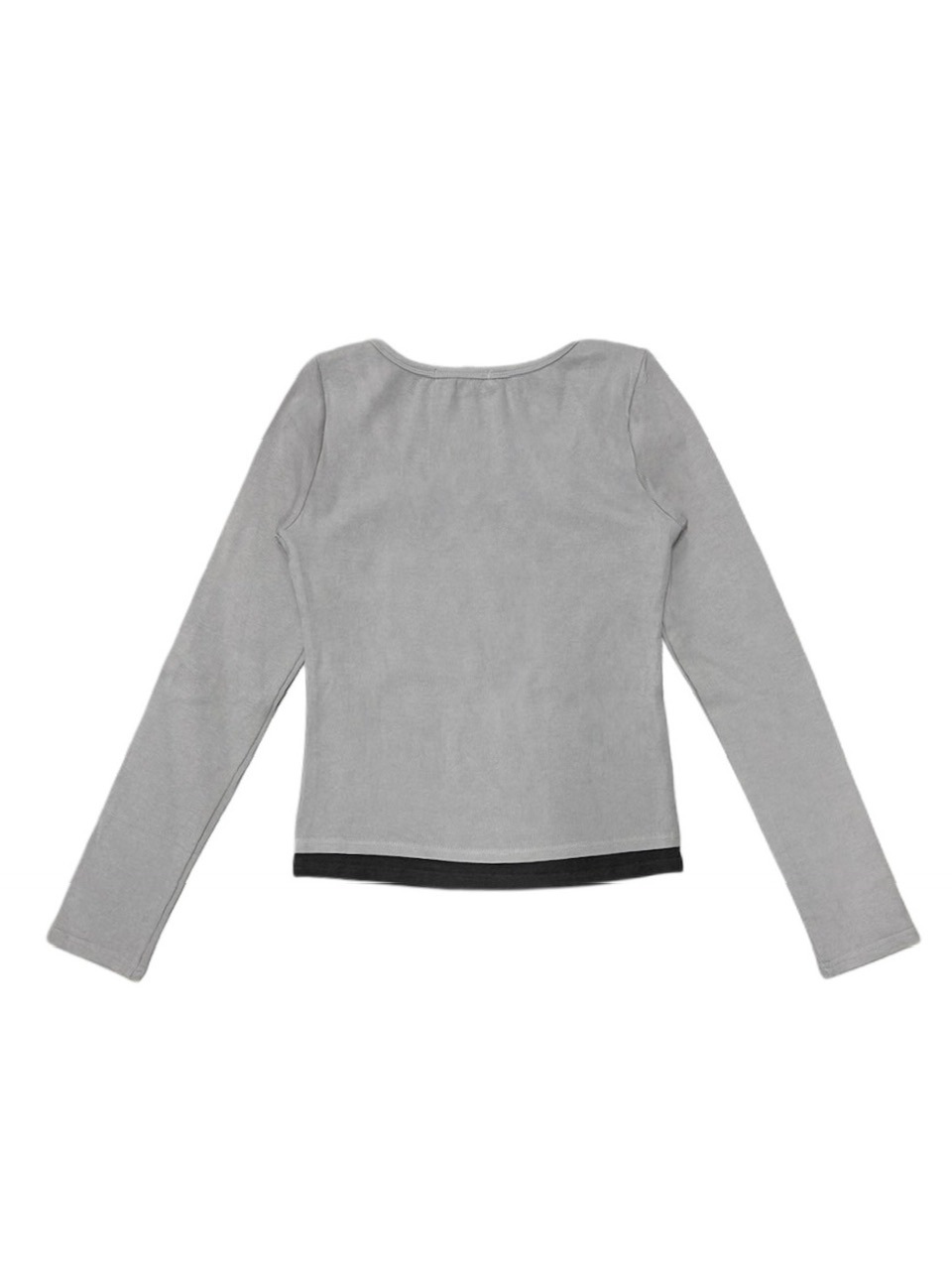 Never mind the XU】tie set cross wing long sleeve tee (3color