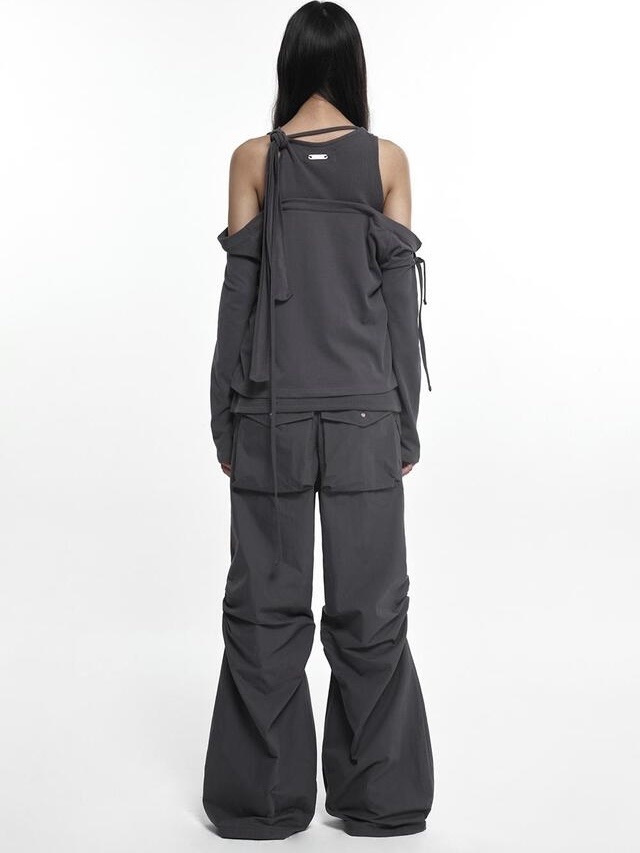 NACHE】EXPOSURE ZIP DETAIL PANTS (UNISEX) | OUR BRAND,NACHE