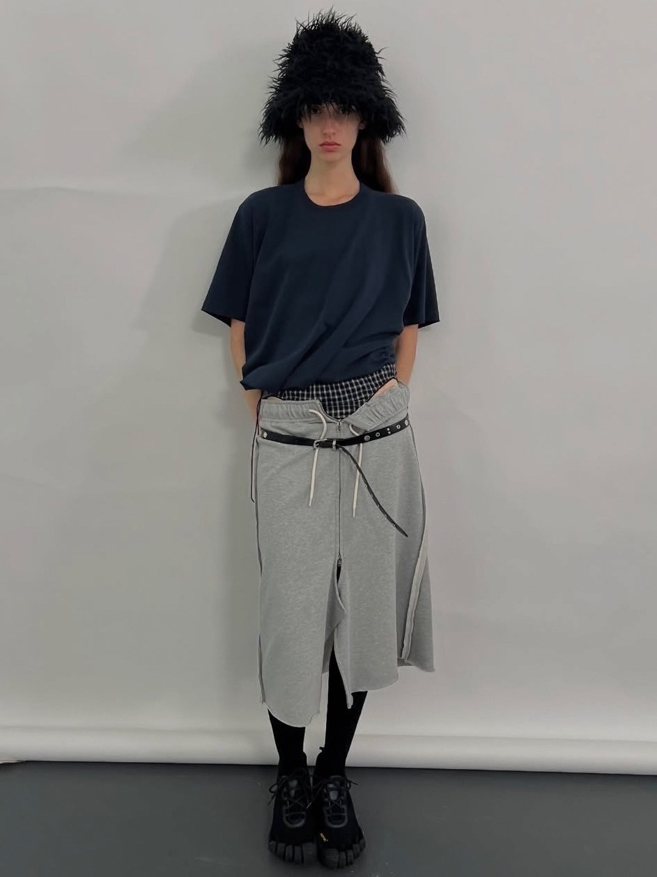 【LCDC】RAW CUT DETAIL JERSEY SKIRT / 【エルシーディーシー・ティーエム】ローカットディティールスウェットスカート