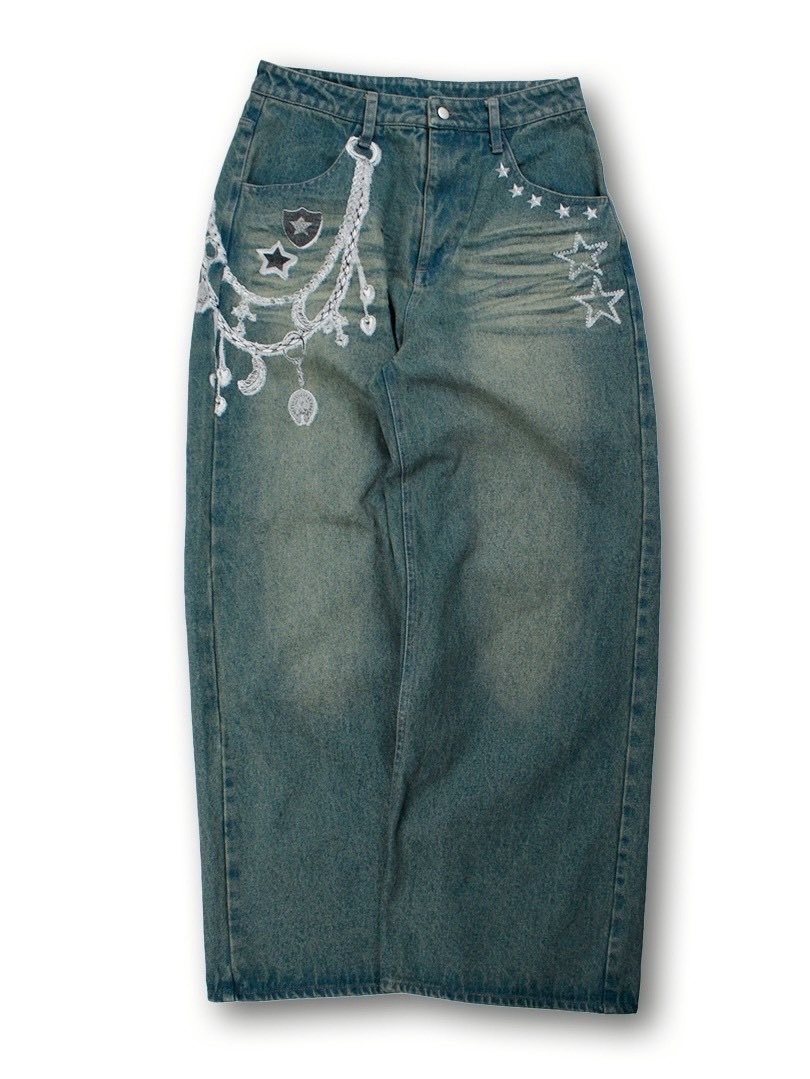 【GALFY】ジャラジャラギャル男デニム