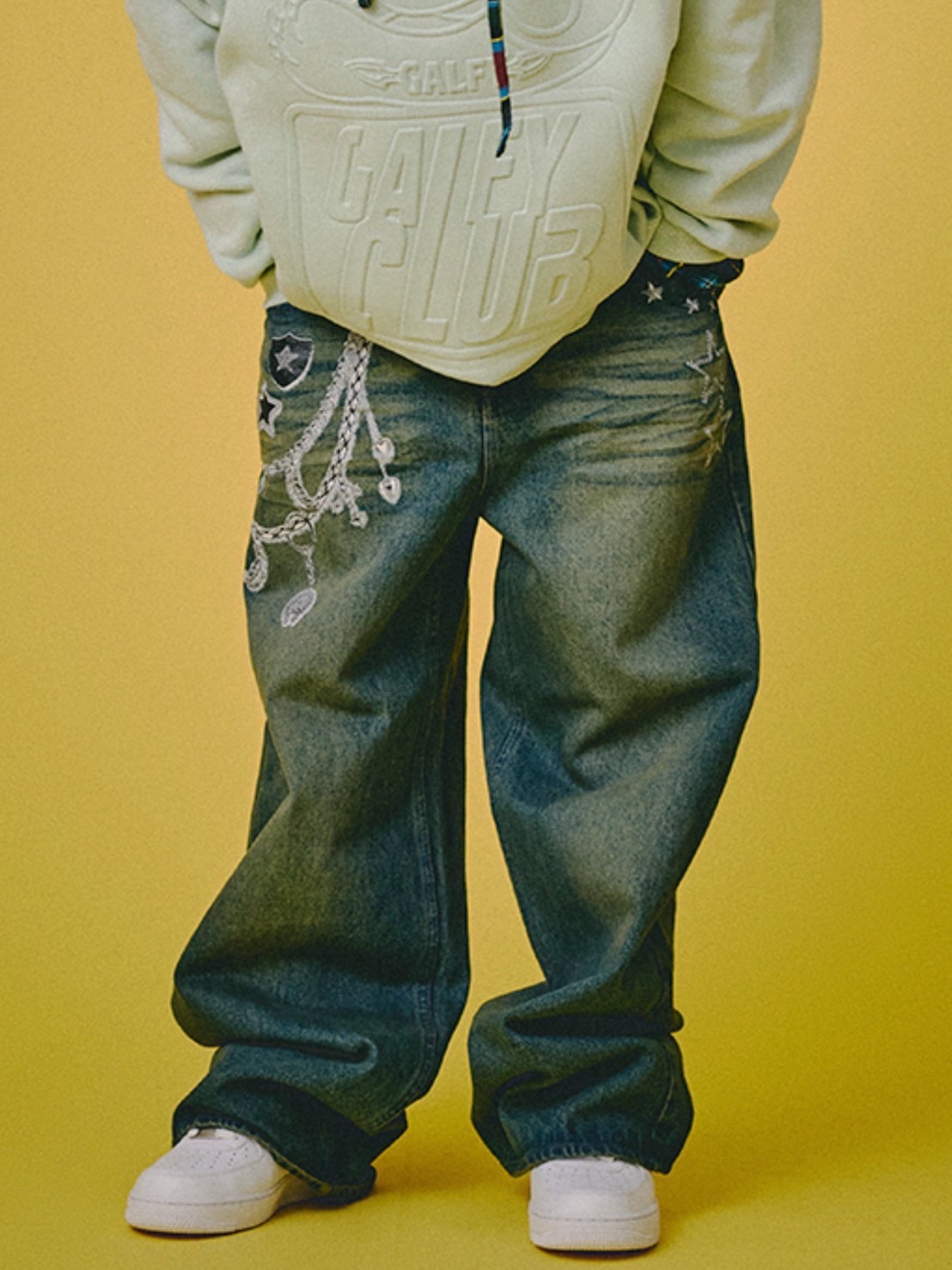 【GALFY】ジャラジャラギャル男デニム