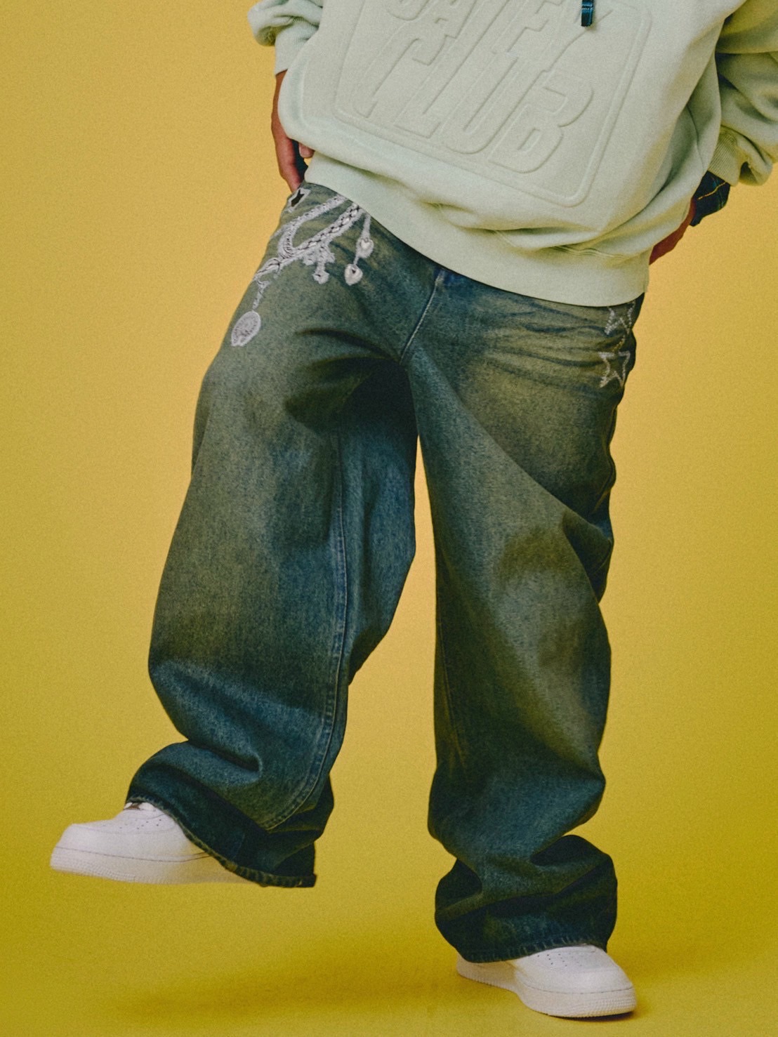 【GALFY】ジャラジャラギャル男デニム