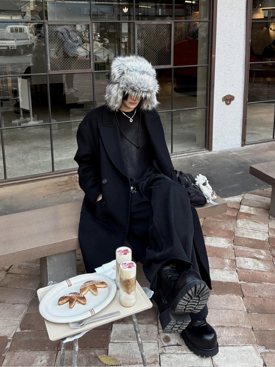 受注制【youll】giant fur flight cap (2color)