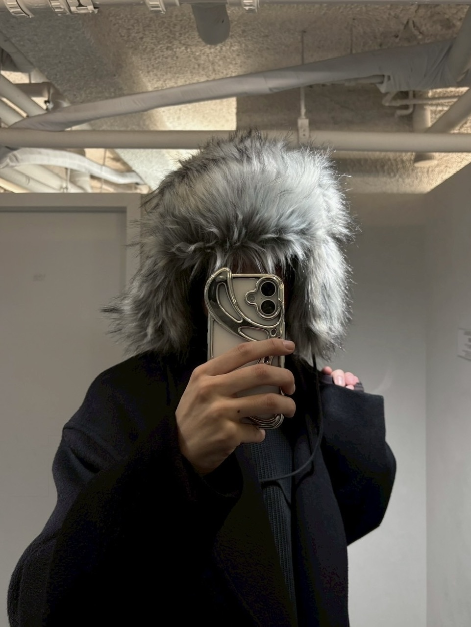 受注制【youll】giant fur flight cap (2color)