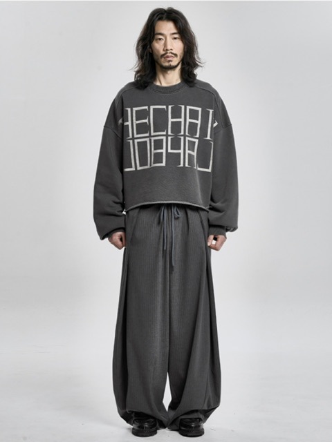 【AJO AJOBYAJO】24FW★ THE CHAIN Washed Cropped Sweatshirt AJOBYAJO】THE CHAIN Washed Cropped Sweatshirt | OUR BRAND