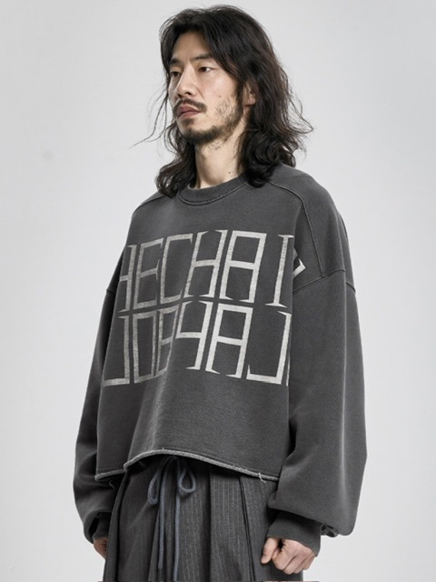 トップス ajobyajo 23FW cropped sweat トップス ajobyajo 23FW cropped sweat Tribal AJO Applique