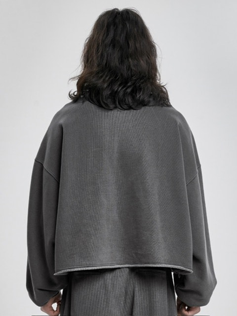 AJOBYAJO】THE CHAIN Washed Cropped Sweatshirt | OUR BRAND