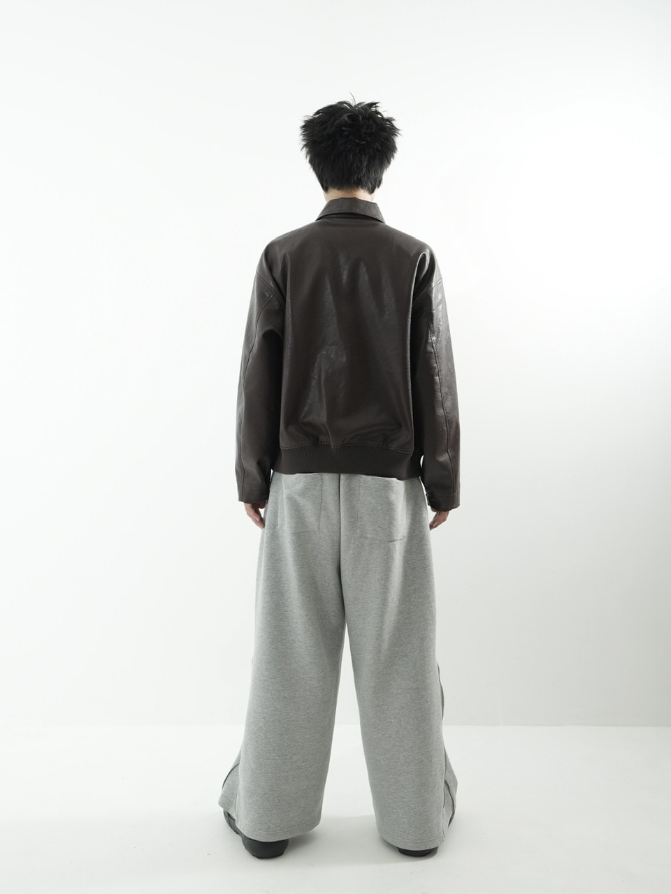 【新品未使用】LOHEN★ CUT OFF CHINO BLOUSON CS】multi vegan leather blouson (brown) | OUR BRAND,Chikashitsu +