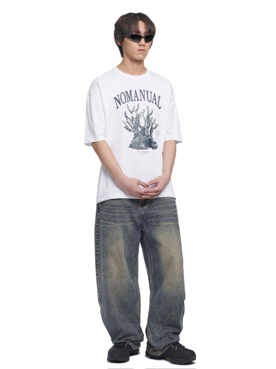 NOMANUAL】B.C.L DENIM PANTS / 【ノーマニュアル】ワイドデニム