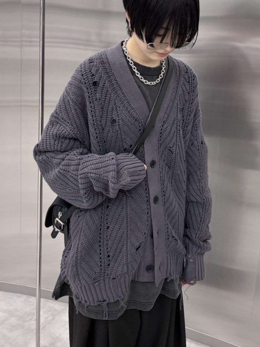 受注制【nmtc +】wash knit cardigan (2color)