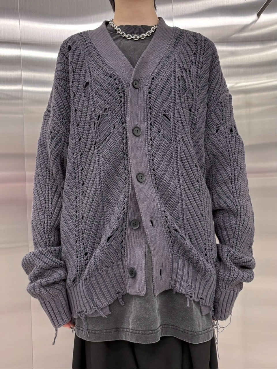受注制【nmtc +】wash knit cardigan (2color)