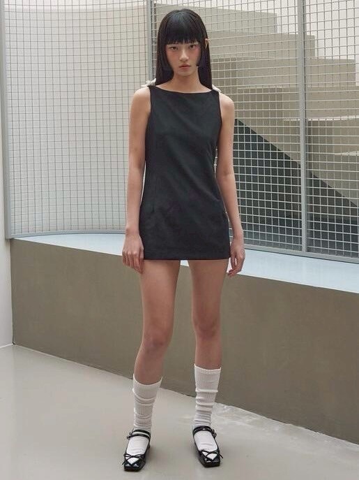 ワンピース ODDONEOUT RIBBON SLEEVELESS ONE PIECE 4BUK441 ODDONEOUT】RIBBON SLEEVELESS ONE PIECE | OUR BRAND,ODDONEOUT