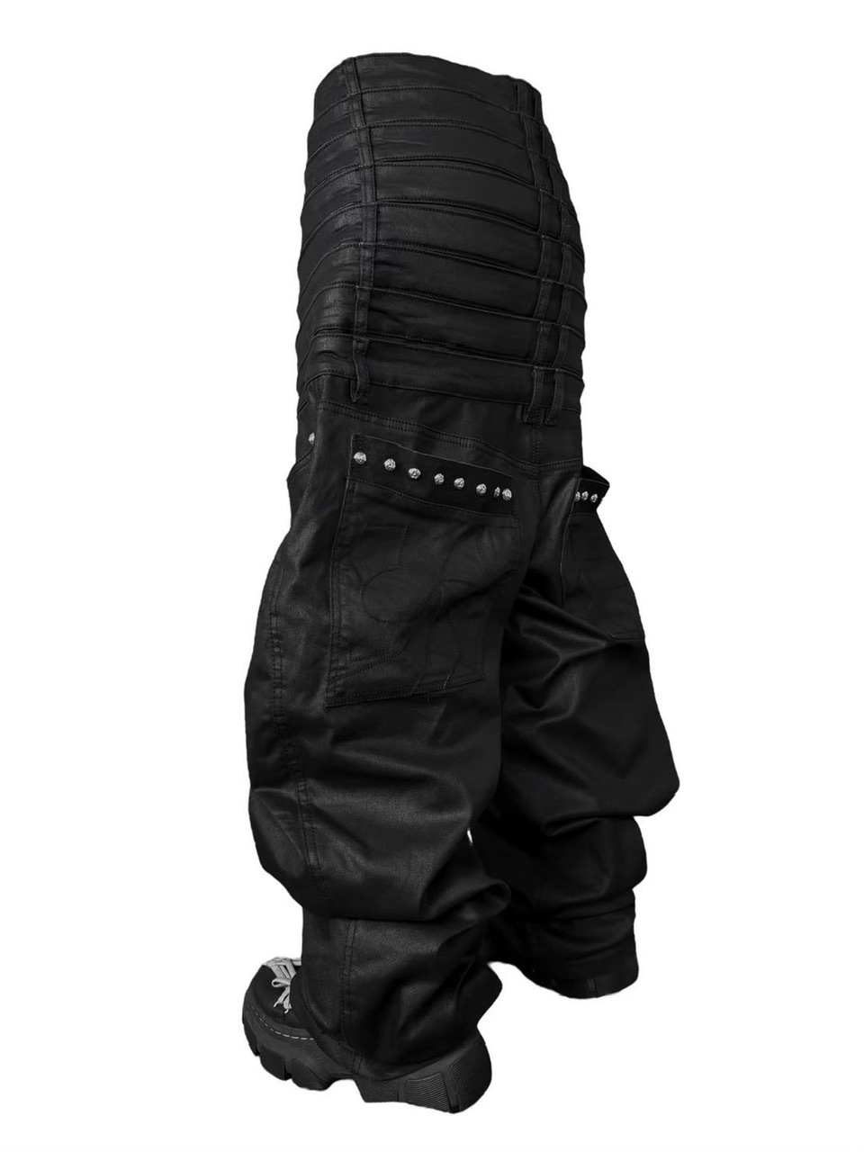 UNIZ】8 Backs J-Cut Pants / 【ユニズ】ダーティーライクレイヤード