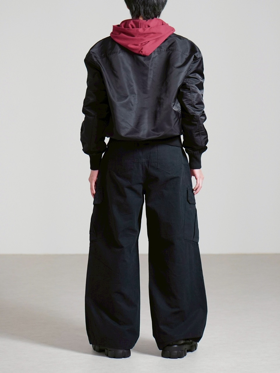 受注制【Chikashitsu +】zip up design bomber blouson