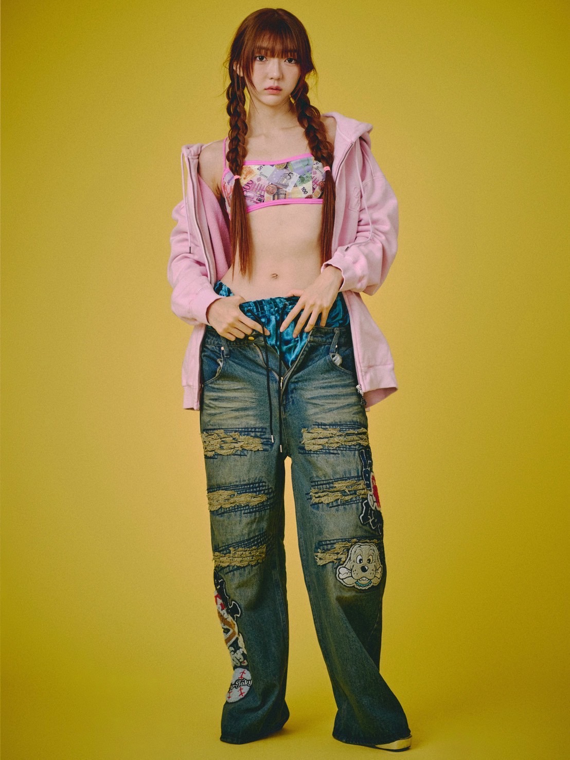 【GALFY】ワッペンだらけデニム