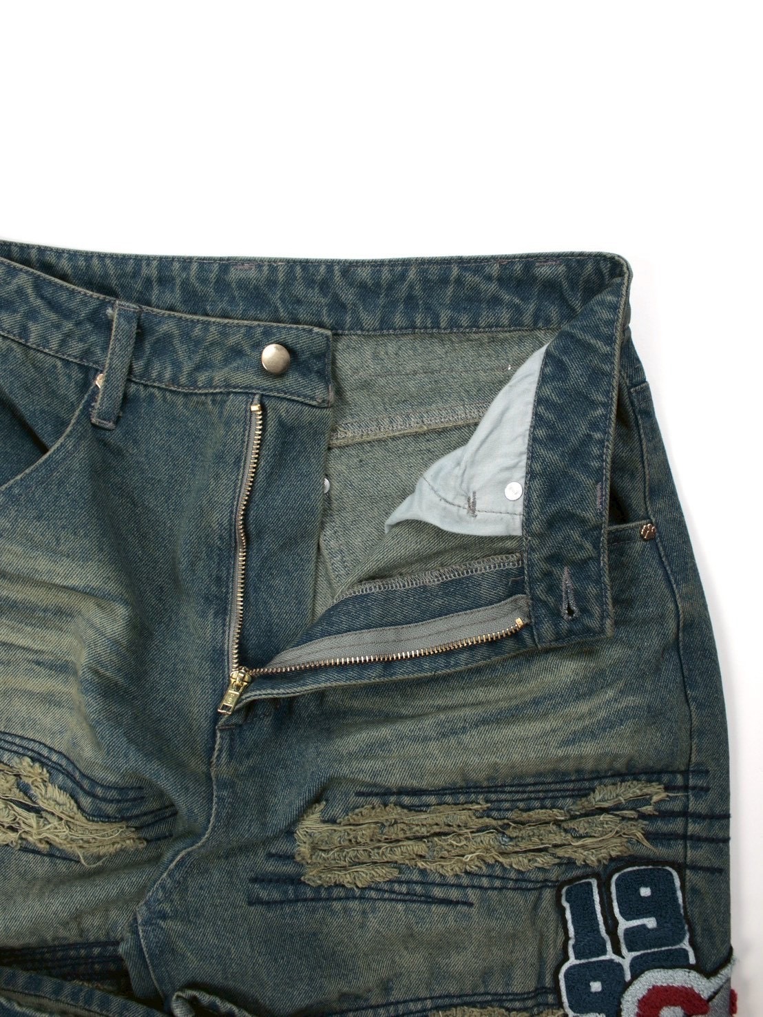 【GALFY】ワッペンだらけデニム