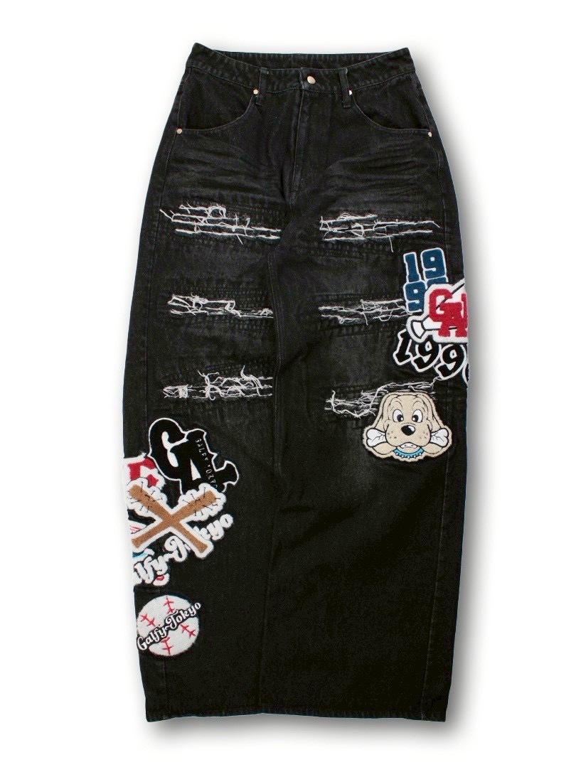 【GALFY】ワッペンだらけデニム