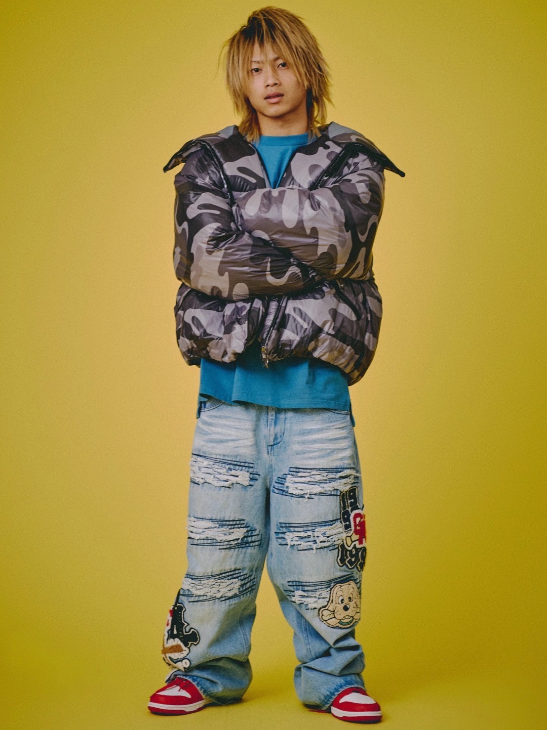 【GALFY】ワッペンだらけデニム