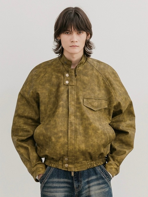 ESC STUDIO】08 leather biker jacket | OUR BRAND,ESC STUDIO