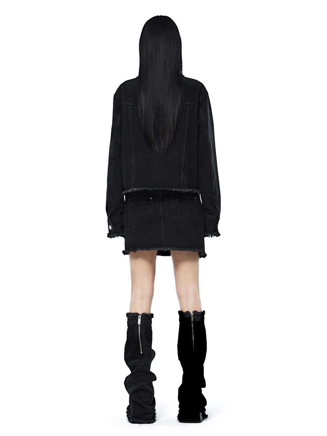 【MORE THAN BLACK】24SS★ CUT OFF DENIM SKIRT MORE THAN BLACK】CUT OFF DENIM SKIRT | OUR BRAND,MORE THAN