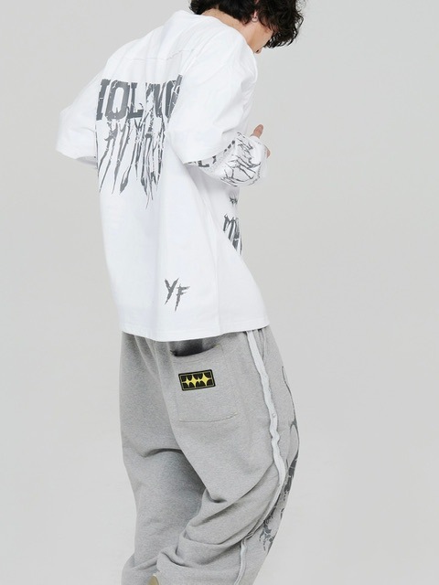 1/28再入荷【HOLY NUMBER 7】HOLYNUMBER7 X MBA Vintage graphic Stud Training Pants