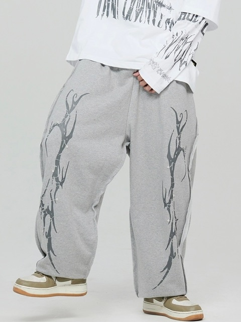 1/28再入荷【HOLY NUMBER 7】HOLYNUMBER7 X MBA Vintage graphic Stud Training Pants