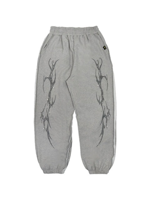 1/28再入荷【HOLY NUMBER 7】HOLYNUMBER7 X MBA Vintage graphic Stud Training Pants