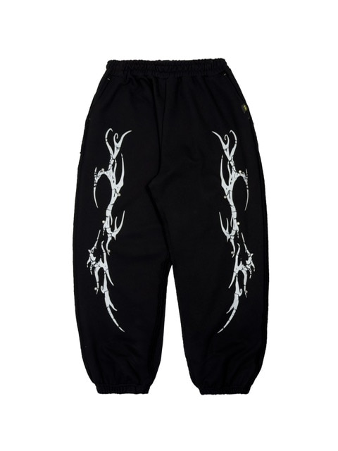 1/28再入荷【HOLY NUMBER 7】HOLYNUMBER7 X MBA Vintage graphic Stud Training Pants