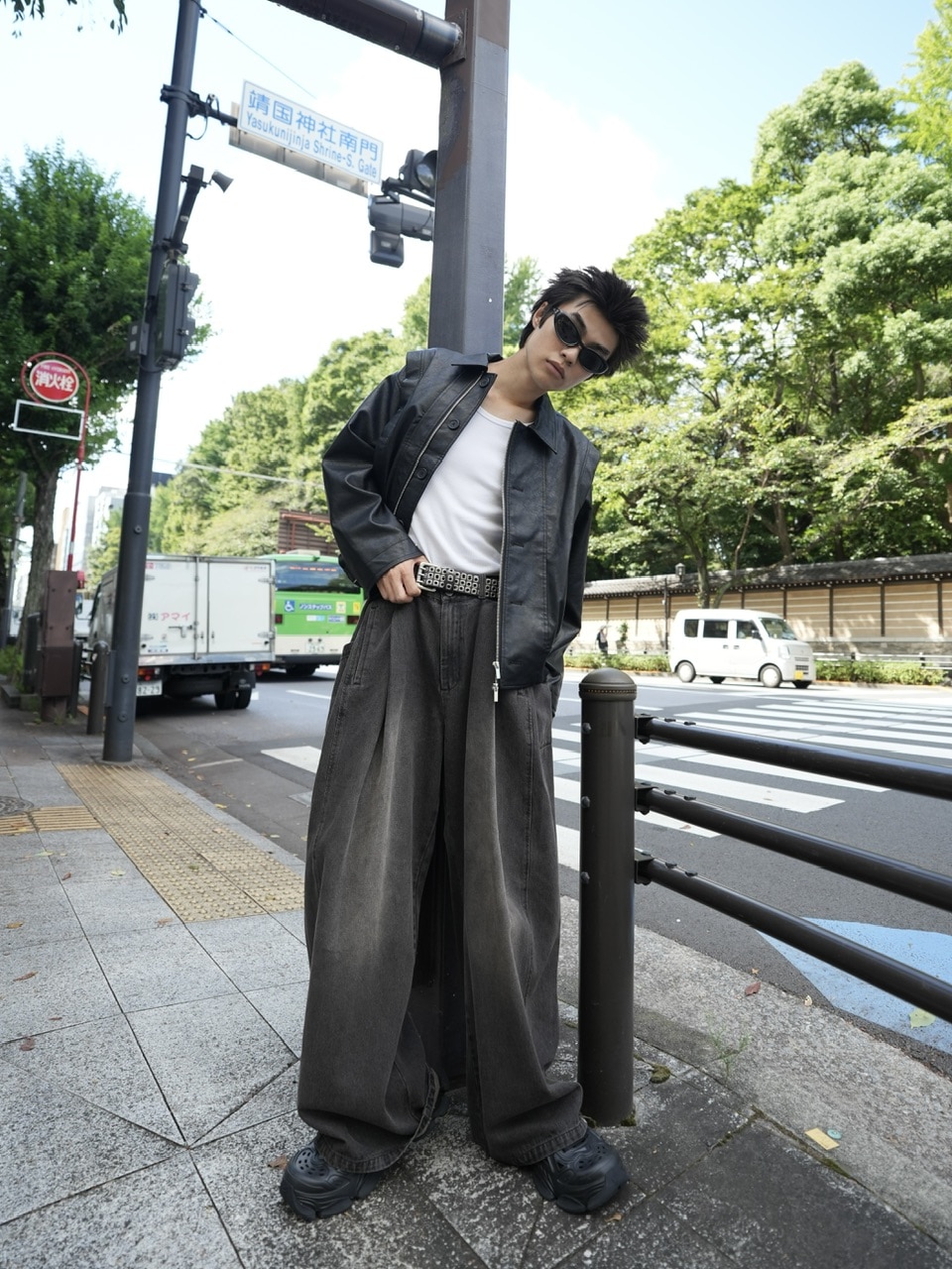 CS】multi vegan leather blouson (black) | OUR BRAND,Chikashitsu +