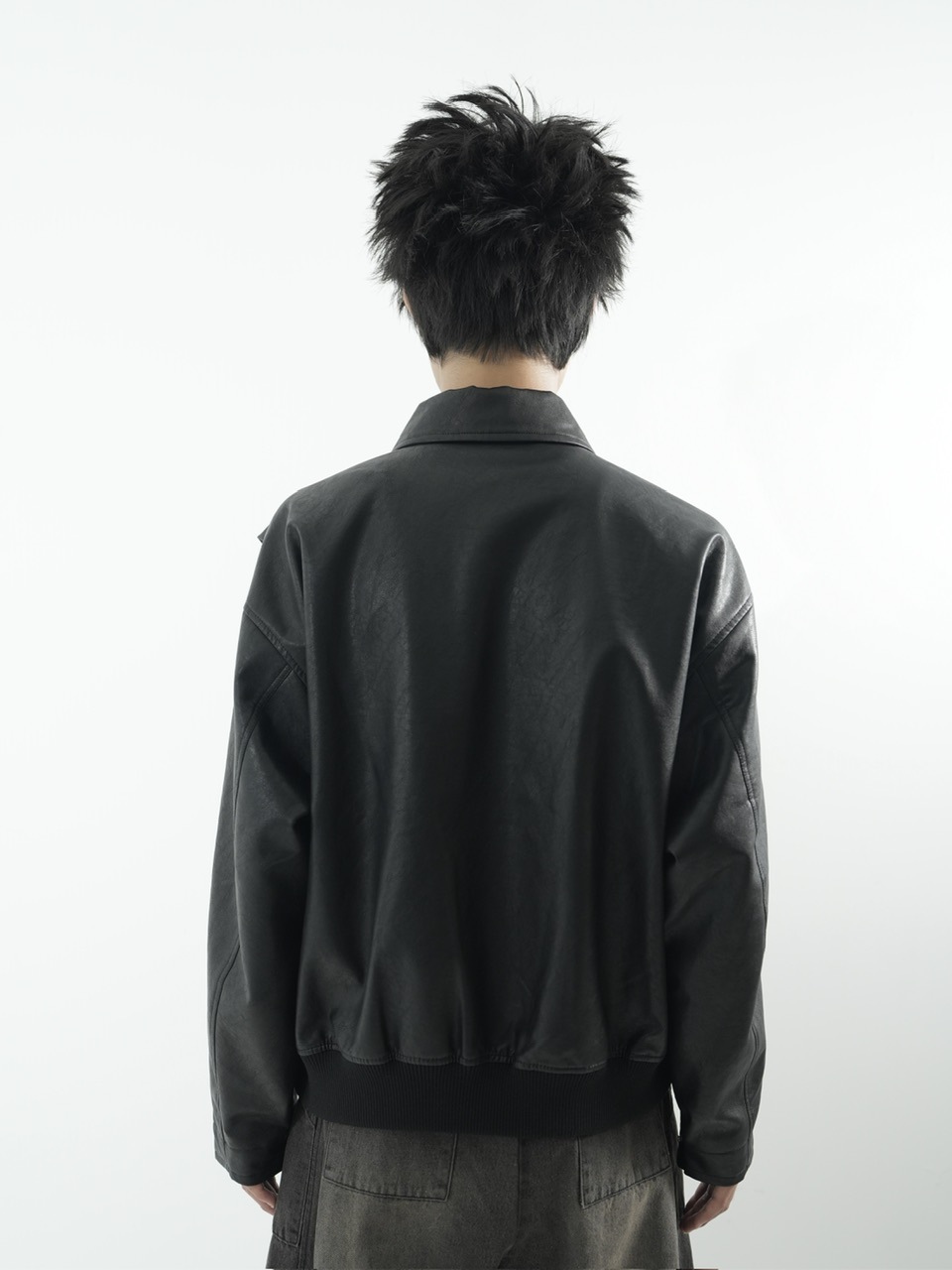 CS】multi vegan leather blouson (black) | OUR BRAND,Chikashitsu +