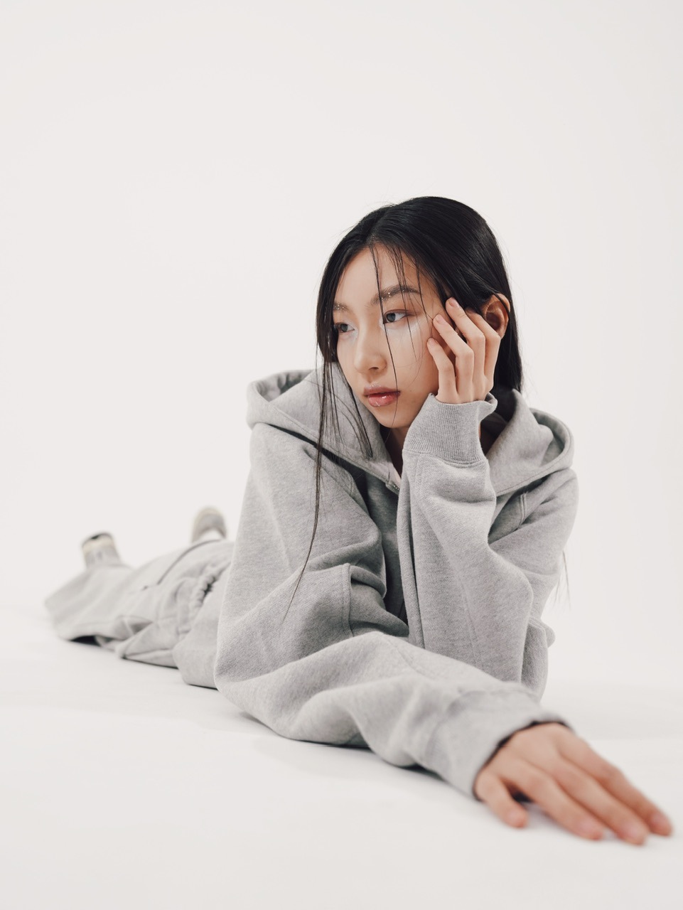CS】cropped double zip hoodie (gray) | OUR BRAND,Chikashitsu +,CS