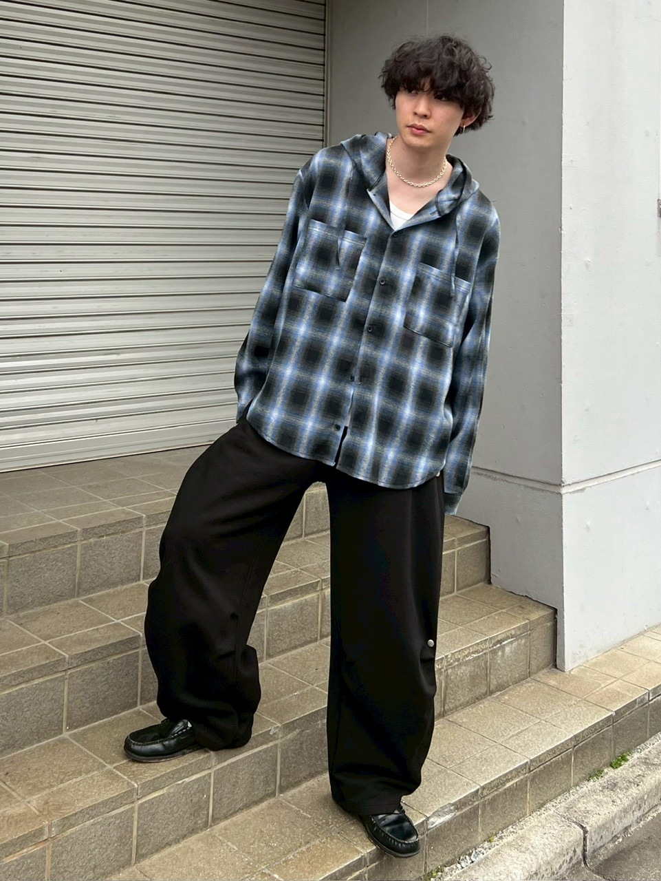 受注制【Chikashitsu +】side snap button sweat pants (2color) | OUR