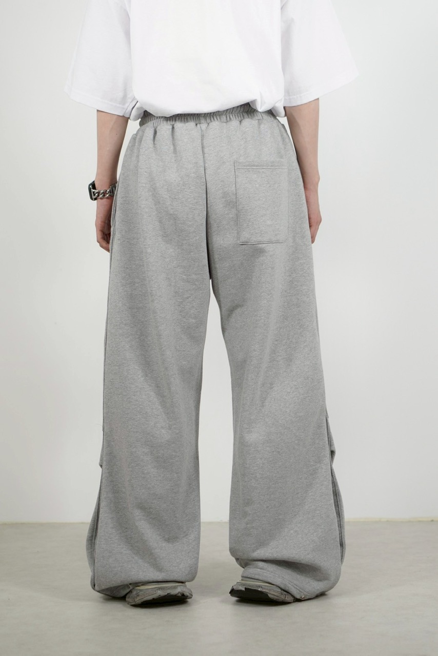 受注制【Chikashitsu +】side snap button sweat pants (2color) | OUR