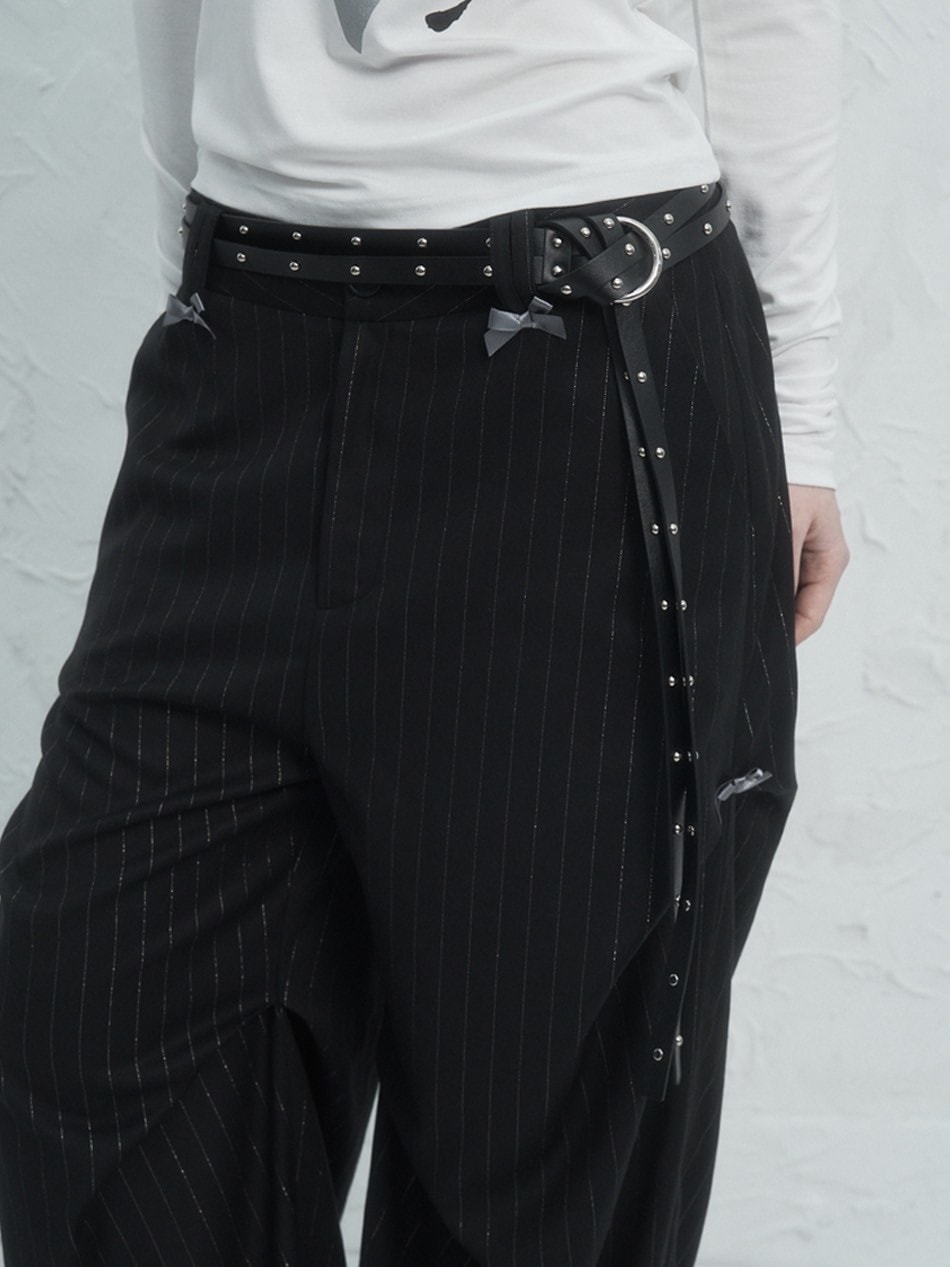 SETUP-EXE★韓国★人気★O-RING DOUBLE STRAP BELT / BLACK SETUP‐EXE】O-RING DOUBLE STRAP BELT | OUR BRAND,SETUP-EXE